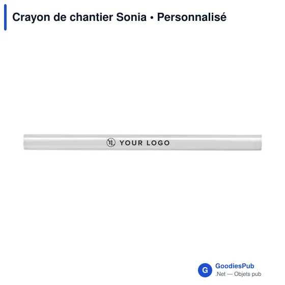 Crayon de chantier personnalisable avec logo - Sonia - Image 6