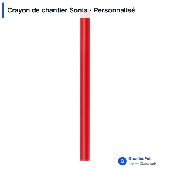 Crayon de chantier personnalisable avec logo - Sonia - Image 7
