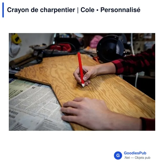 Crayon de charpentier personnalisable avec logo - Cole - Image 2