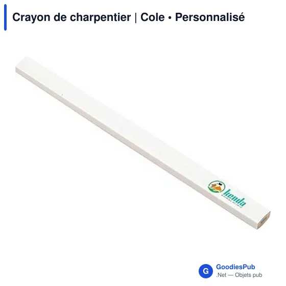 Crayon de charpentier personnalisable avec logo - Cole - Image 5