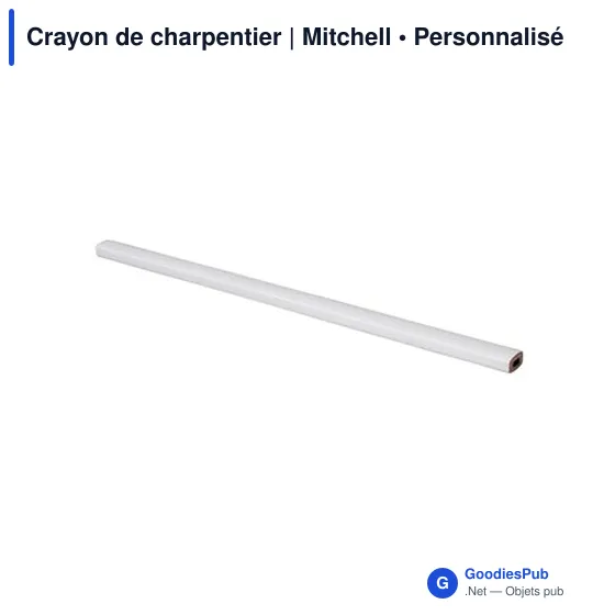 Crayon de charpentier personnalisable avec logo - Mitchell - Image 2