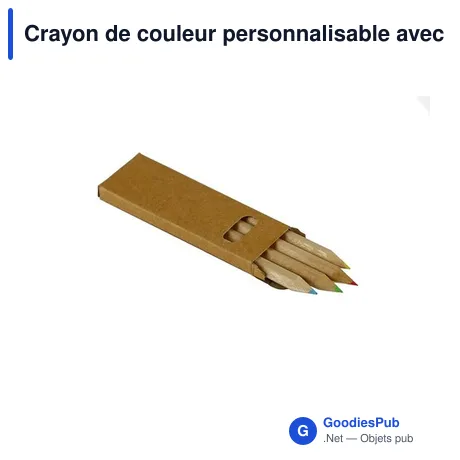 Crayon de couleur personnalisable avec logo - Crew