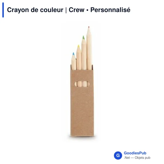 Crayon de couleur personnalisable avec logo - Crew - Image 6