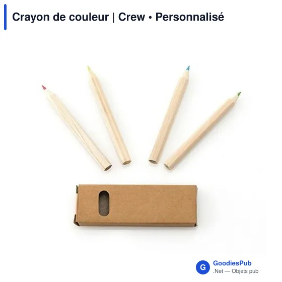 Crayon de couleur personnalisable avec logo - Crew - Image 9