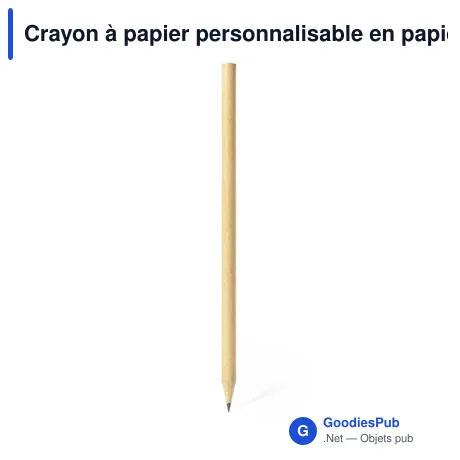 Crayon à papier personnalisable en papier recyclé - Crayon Dengalavec logo