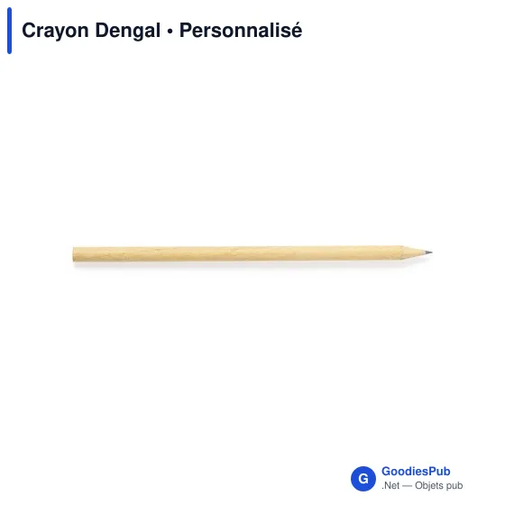 Crayon à papier personnalisable en papier recyclé - Crayon Dengalavec logo - Image 2