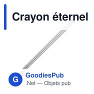 Crayon éternel personnalisable en aluminium avec gomme avec logo - Longue durée - Miniature 4