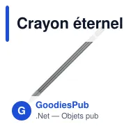 Crayon éternel personnalisable en aluminium avec gomme avec logo - Longue durée - Miniature 5