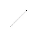 Variante Blanc - Crayon éternel personnalisable en aluminium avec gomme avec logo - Longue durée