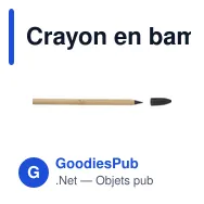 Crayon en bambou personnalisable avec logo - Hayes - Miniature 1