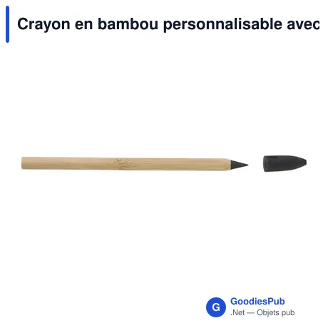 Crayon en bambou personnalisable avec logo - Hayes