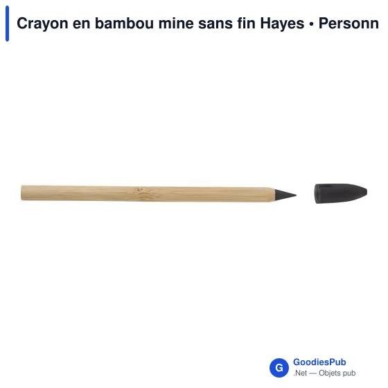 Crayon en bambou personnalisable avec logo - Hayes - Image 1