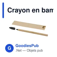 Crayon en bambou personnalisable avec logo - Hayes - Miniature 2