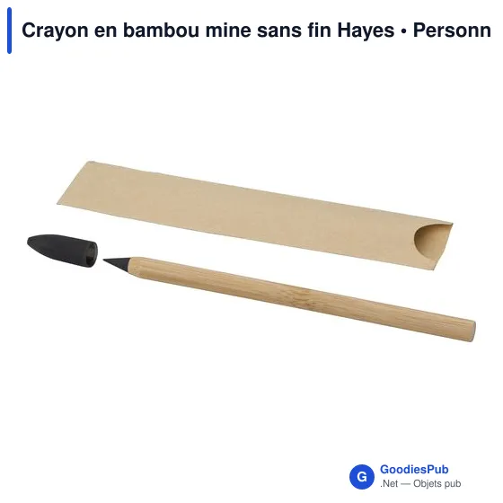 Crayon en bambou personnalisable avec logo - Hayes - Image 2