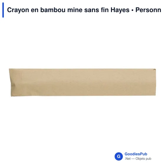 Crayon en bambou personnalisable avec logo - Hayes - Image 3