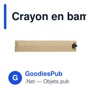 Crayon en bambou personnalisable avec logo - Hayes - Miniature 4