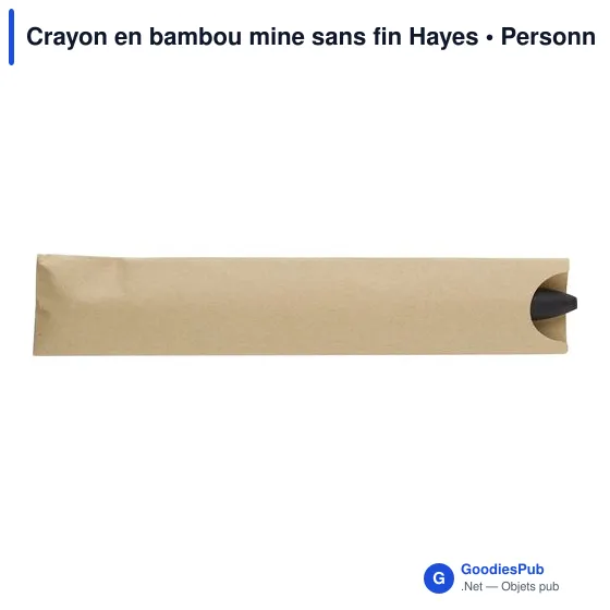 Crayon en bambou personnalisable avec logo - Hayes - Image 4