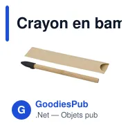 Crayon en bambou personnalisable avec logo - Hayes - Miniature 5