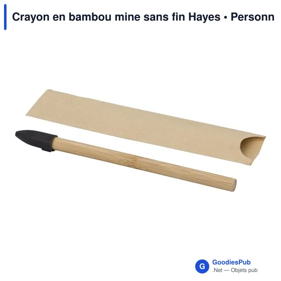 Crayon en bambou personnalisable avec logo - Hayes - Image 5