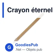 Crayon éternel personnalisable en bois longue durée avec logo - Sans encre - Miniature 2
