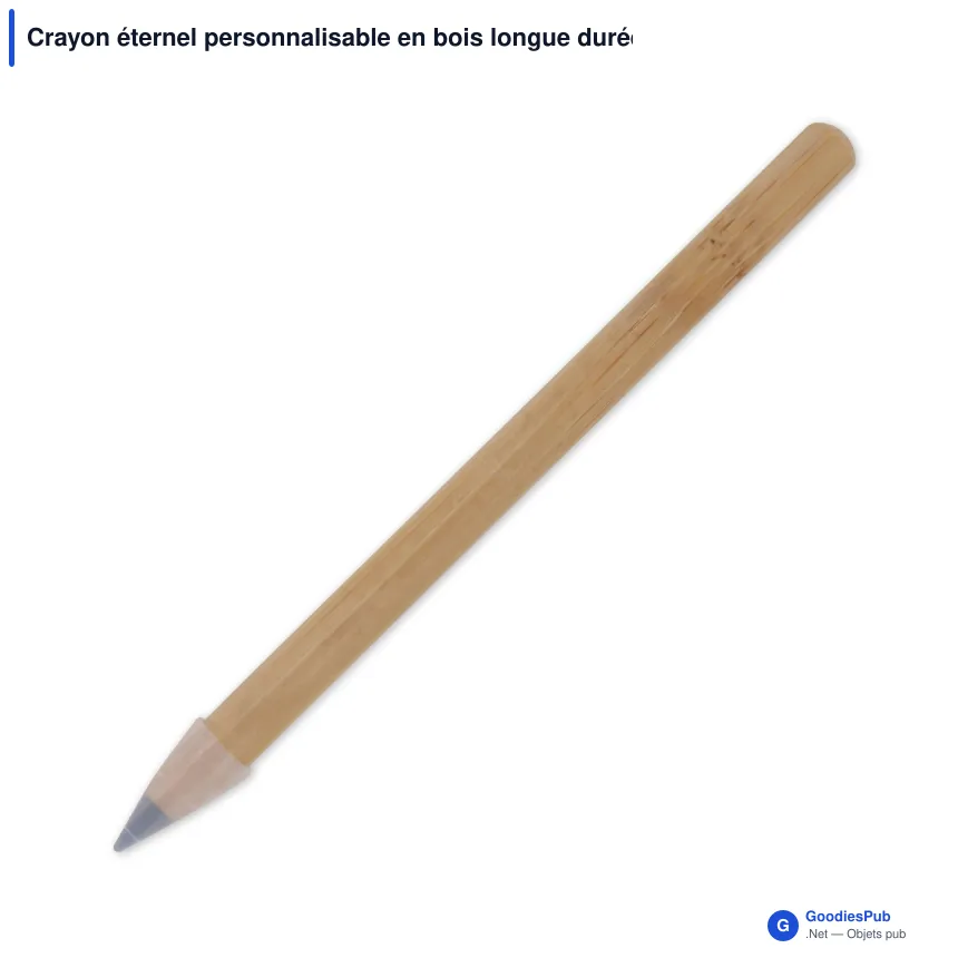 Crayon éternel personnalisable en bois longue durée avec logo - Sans encre - Image 2