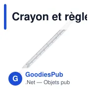 Crayon et règle personnalisable en aluminium recyclé avec logo - R-AL - Miniature 2