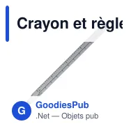 Crayon et règle personnalisable en aluminium recyclé avec logo - R-AL - Miniature 3