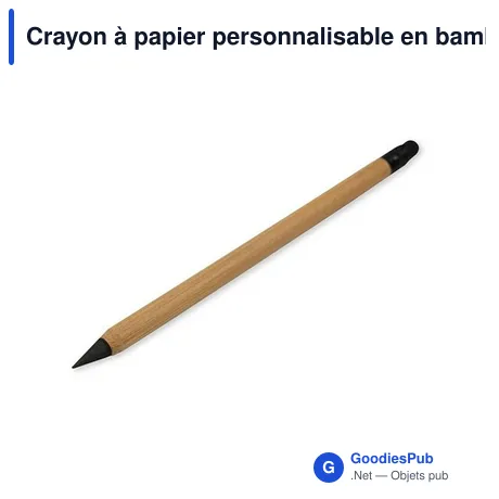 Crayon à papier personnalisable en bambou avec logo - B'RIGHT Marathon