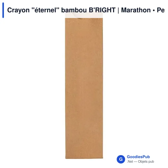 Crayon à papier personnalisable en bambou avec logo - B'RIGHT Marathon - Image 11