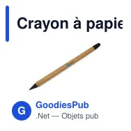 Crayon à papier personnalisable en bambou avec logo - B'RIGHT Marathon - Miniature 10