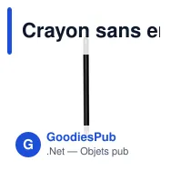 Crayon sans encre personnalisable Jevon avec logo - Miniature 1