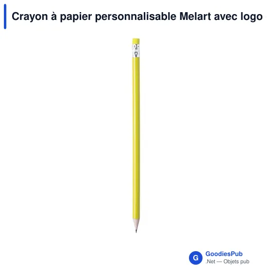 Crayon à papier personnalisable Melart avec logo - Rouge - Image 1