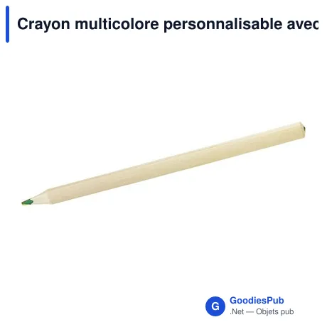 Crayon multicolore personnalisable avec logo - PN09HT
