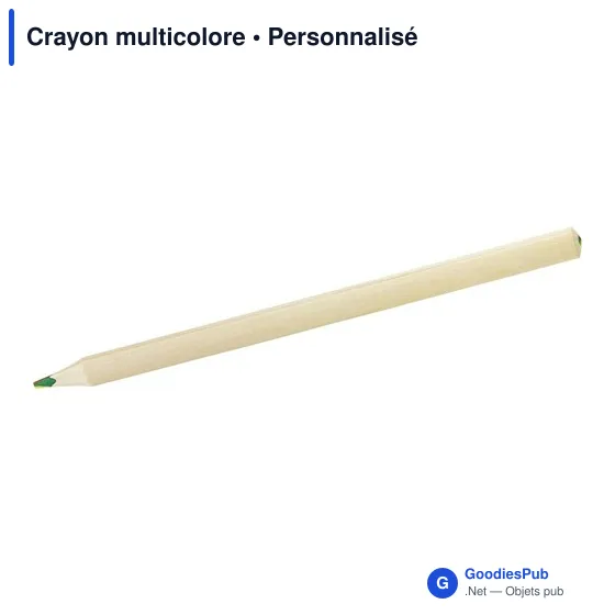 Crayon multicolore personnalisable avec logo - PN09HT - Image 1