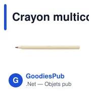 Crayon multicolore personnalisable avec logo - PN09HT - Miniature 2