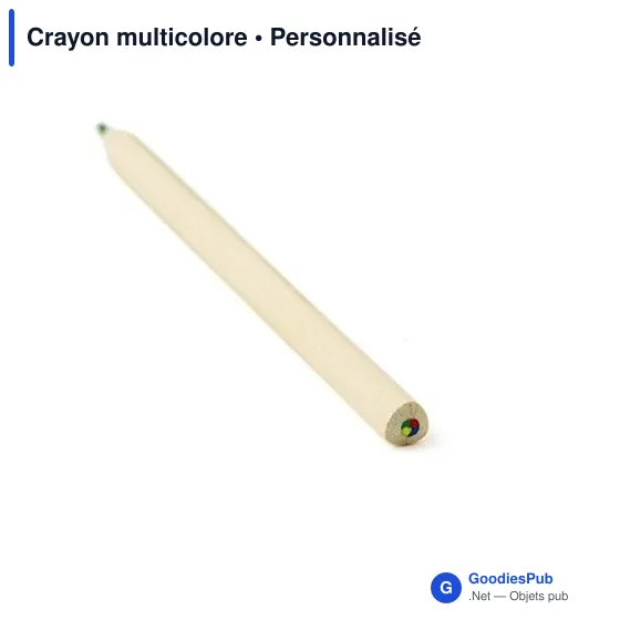 Crayon multicolore personnalisable avec logo - PN09HT - Image 3