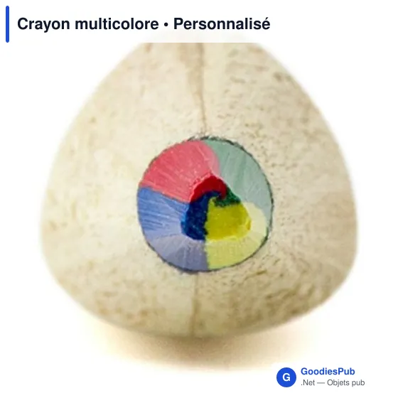 Crayon multicolore personnalisable avec logo - PN09HT - Image 4