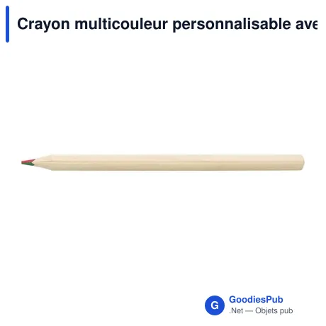 Crayon multicouleur personnalisable avec logo - Crayon Mae
