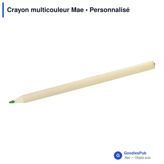 Crayon multicouleur personnalisable avec logo - Crayon Mae - Image 2