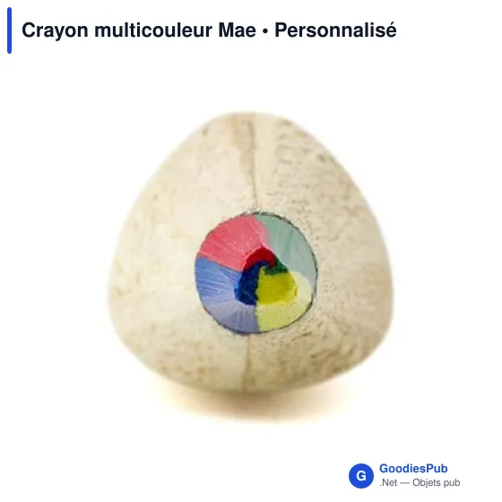Crayon multicouleur personnalisable avec logo - Crayon Mae - Image 3