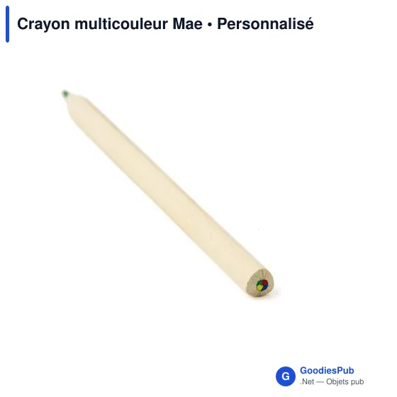 Crayon multicouleur personnalisable avec logo - Crayon Mae - Image 4