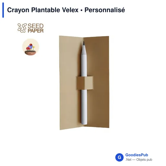 Stylo plantable personnalisable avec logo pour entreprises - Image 1
