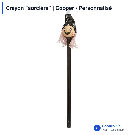 Crayon à papier personnalisable avec logo - Crayon 'sorcière' | Cooper - Image 1