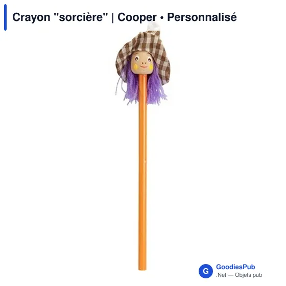 Crayon à papier personnalisable avec logo - Crayon 'sorcière' | Cooper - Image 2