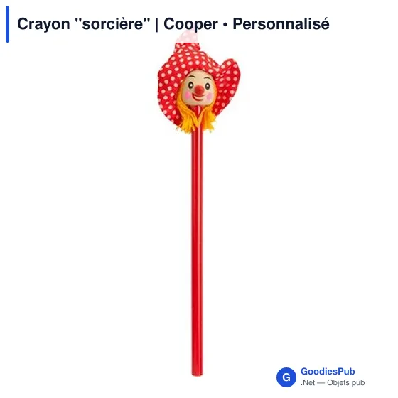 Crayon à papier personnalisable avec logo - Crayon 'sorcière' | Cooper - Image 4