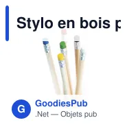 Stylo en bois personnalisable avec logo pour entreprises - Miniature 3