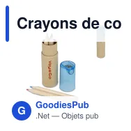 Crayons de couleur personnalisables tube carton avec taille-crayon avec logo - Tube - Miniature 1