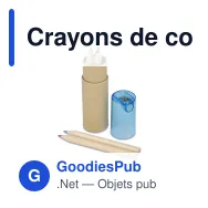 Crayons de couleur personnalisables tube carton avec taille-crayon avec logo - Tube - Miniature 2