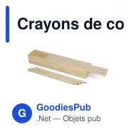 Crayons de couleur personnalisables en boîte bois coulissante avec logo - Coffret - Miniature 2