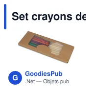 Set crayons de couleur et crayons gras personnalisable boîte kraft avec logo - Miniature 2